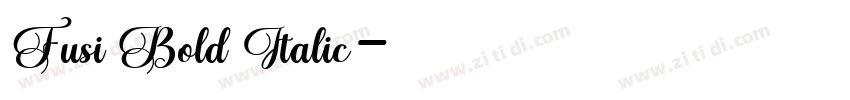 Fusi Bold Italic字体转换